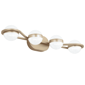 Modern Minimalist Gold Bathroom Vanity Light, 4 Bulb Acrylic Shade, Wall Mounted Decorative Lighting Fixtures For Bathroom Vanity Mirror Unavaila