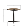 End Table Glass Top Side/End Drink Table - Tall Modern Round Accent Metal Nightstand Furniture for Living Room, Dorm, Home Office