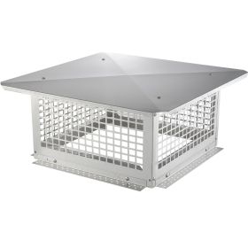 VEVOR Chimney Cap, 17 x 17 inch, 304 Stainless Steel Fireplace Chimney Cover, Not Easily Toppled & Practical Accessories & Easy Installation