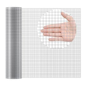 VEVOR Hardware Cloth, 1/2 inch 24in x 25 ft 19 Gauge, Hot Dipped Galvanized Wire Mesh Roll, Chicken Wire Fencing, Wire Mesh for Rabbit Cages, Garden