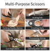 2Pcs Chef Knife Set Stainless steel Kitchen Shears Scissor Cutlery Slicing Gift