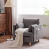 29.5 "W Modern Fabric Decorative Chair Armchair Upholstered Reading Chair Single Sofa Casual Club Chair with Solid Wooden Feet and 2 Pillow