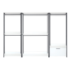 Fiona White Freestanding Walk in Wood Closet System with Metal Frame