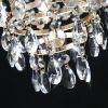 (Same as W1340P143189)Gold Crystal Chandeliers,Large Contemporary Luxury Ceiling Lighting for Living Room Dining Room Bedroom Hallway (Without Bulb)