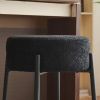 30" Tall, Round High Bar Stools, Set of 2 - Contemporary upholstered dining stools for kitchens