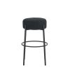 30" Tall, Round High Bar Stools, Set of 2 - Contemporary upholstered dining stools for kitchens