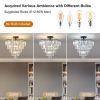 (Same as W1340110374/L5011) Black large crystal chandelier, modern style chandelier, dining room, living room, bedroom (Bulbs Not Included)
