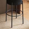 30" Tall, Round High Bar Stools, Set of 2 - Contemporary upholstered dining stools for kitchens