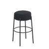 30" Tall, Round High Bar Stools, Set of 2 - Contemporary upholstered dining stools for kitchens