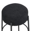 30" Tall, Round High Bar Stools, Set of 2 - Contemporary upholstered dining stools for kitchens