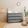 Grey Large 6 drawers chest of drawer dressers table