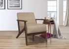 Modern Home Furniture 1pc Accent Chair Cushion Seat Back Light Brown Upholstery Solid Wood Frame