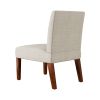 Fabric Accent Chair Set of 2 with Round Wood Table, Decorative Slipper Chair Vanity Chair for Bedroom Home Office, Corner Side Chair [Video]