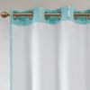 Total Blackout Metallic Print Grommet Top Curtain Panel(Only 1 Pc Panel)
