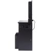 41" Large Size Left Bedside Cabinet Vanity Table+Cushioned Stool Dresser Set, 2 AC+2 USB Power Station, Hair Dryer Stand