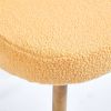 Modern YELLOW dining chair(set of 2 ) with iron tube wood color legs, shorthair cushions and comfortable backrest, suitable for dining room