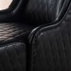 23.03" Wide Faux Leather High-Back Accent Chair, Comfy High Wingback Chair, Living Room Chair with Soft Padded & Wooden Legs
