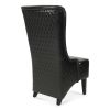 23.03" Wide Faux Leather High-Back Accent Chair, Comfy High Wingback Chair, Living Room Chair with Soft Padded & Wooden Legs