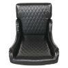 23.03" Wide Faux Leather High-Back Accent Chair, Comfy High Wingback Chair, Living Room Chair with Soft Padded & Wooden Legs