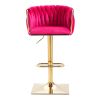 COOLMORE Vintage Bar Stools with Back and Footrest Counter Height Dining Chairs 2PC /SET