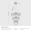 23.6-inch Fancy hanging ceiling lamps luxury modern pendant light crystal chandelier