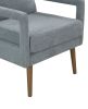 Mid-Century Armchair , 2pcs, Accent Chair with Wood Legs & Soft Cushion for Living Room, Bedroom, Home Office, Study, Dim Grey