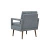 Mid-Century Armchair , 2pcs, Accent Chair with Wood Legs & Soft Cushion for Living Room, Bedroom, Home Office, Study, Dim Grey