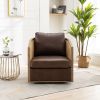 COOLMORE Swivel Barrel Chair, Comfy Round Accent Sofa Chair for Living Room, 360 Degree Swivel Barrel Club Chair, Leisure Arm Chair for Nursery, Hotel