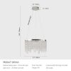 15.7-inch Fancy hanging ceiling lamps luxury modern pendant light crystal chandelier