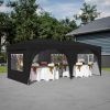 10'x20' Pop Up Canopy Tent with 6 Sidewalls, Ez Pop Up Outdoor Canopy for Parties, Waterproof Commercial Tent with 3 Adjustable Heights, Carry Bag