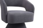 Swivel Accent Chair Armchair, Round Barrel Chair in Fabric for Living Room Bedroom, Grey