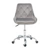 Modern velvet fabric with chrome legs living room furniture dining chair, soft and comfortable, lift adjustment, free movement convenient