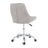 Modern velvet fabric with chrome legs living room furniture dining chair, soft and comfortable, lift adjustment, free movement convenient
