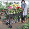 Mobile Metal Raised Garden Bed Cart with Legs