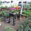 Mobile Metal Raised Garden Bed Cart with Legs