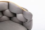Luxury modern simple leisure velvet single sofa chair bedroom lazy person household dresser stool manicure table back chair gray