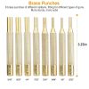 19Pcs Hammer Punch Set Drift Pin Punch Kit with Brass Chromium Plastic Punches for Gunsmithing Maintenance Armorers Watch Jewelry Craft with Portable