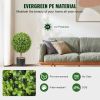 VEVOR 2x Artificial Boxwood Ball √ò40,6cm Garden Deco Boxwood in Flowerpot Ball Artificial Boxwood Ball Artificial Plant made of PE, Wood