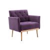 COOLMORE Accent Chair ,leisure single sofa with Rose Golden feet