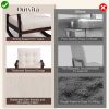 Outdoor Wood Rocking Chair with Detachable Washable Cushions, Patio Rocker with Inclined Backrest