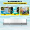 VEVOR Fountain Spillway 35x3.2x8.1 Inch, Pool Waterfall Fountain 17 Colors Led, Pool Water Fall Kit with Remote
