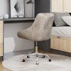 Modern velvet fabric with chrome legs living room furniture dining chair, soft and comfortable, lift adjustment, free movement convenient
