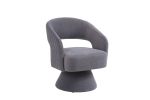 Swivel Accent Chair Armchair, Round Barrel Chair in Fabric for Living Room Bedroom, Grey