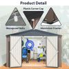 10' x 10' Metal Storage Shed for Ourdoor, Steel Yard Shed with Design of Lockable Doors, Utility and Tool Storage for Garden, Backyard, Patio