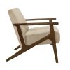 Modern Home Furniture 1pc Accent Chair Cushion Seat Back Light Brown Upholstery Solid Wood Frame