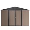 10' x 10' Metal Storage Shed for Ourdoor, Steel Yard Shed with Design of Lockable Doors, Utility and Tool Storage for Garden, Backyard, Patio