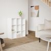 Storage Shelf, Bookshelves, 11 Inch 9 Cube Storage Shelf 3 x 3 Wooden Bookshelves Display Bookshelves for Home, Office, Bedroom, Living Room (White)