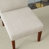 Fabric Accent Chair Set of 2 with Round Wood Table, Decorative Slipper Chair Vanity Chair for Bedroom Home Office, Corner Side Chair [Video]