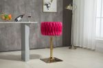 COOLMORE Vintage Bar Stools with Back and Footrest Counter Height Dining Chairs 2PC /SET