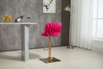 COOLMORE Vintage Bar Stools with Back and Footrest Counter Height Dining Chairs 2PC /SET